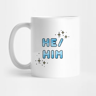 He/Him Pronouns Design with Stars Mug